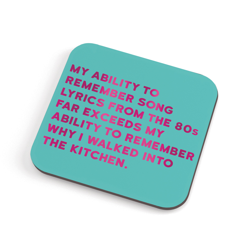 Song Lyrics Coaster - Trade Pack Of 6 Unit