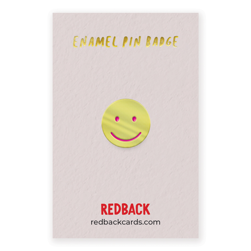 Smiley Enamel Badge