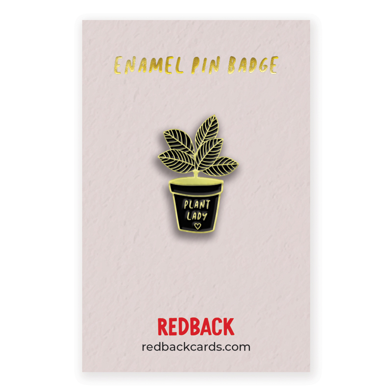 Plant Lady Enamel Badge